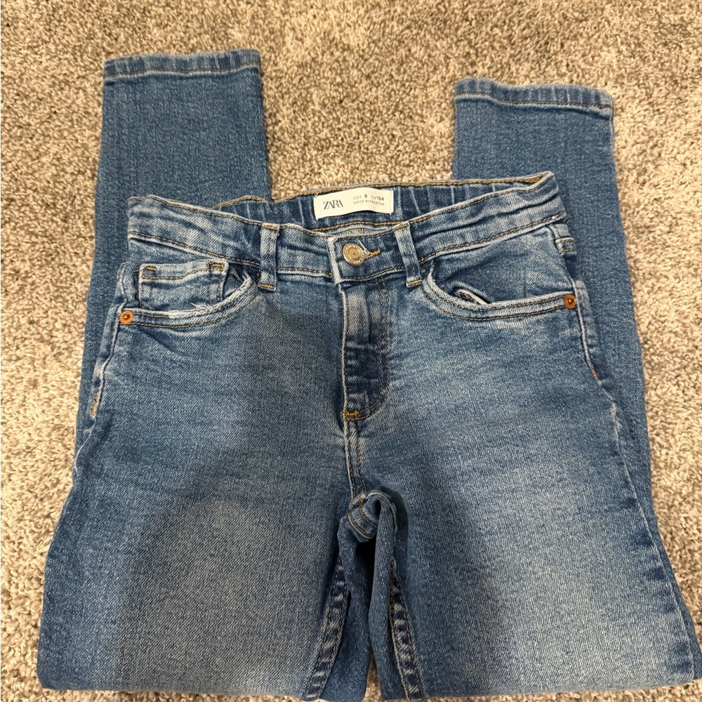 Zara Kids Blue Denim Jeans - Classic Mid Wash